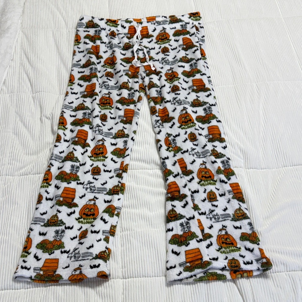 Mens Fuzzy Snoopy Pajama Pants